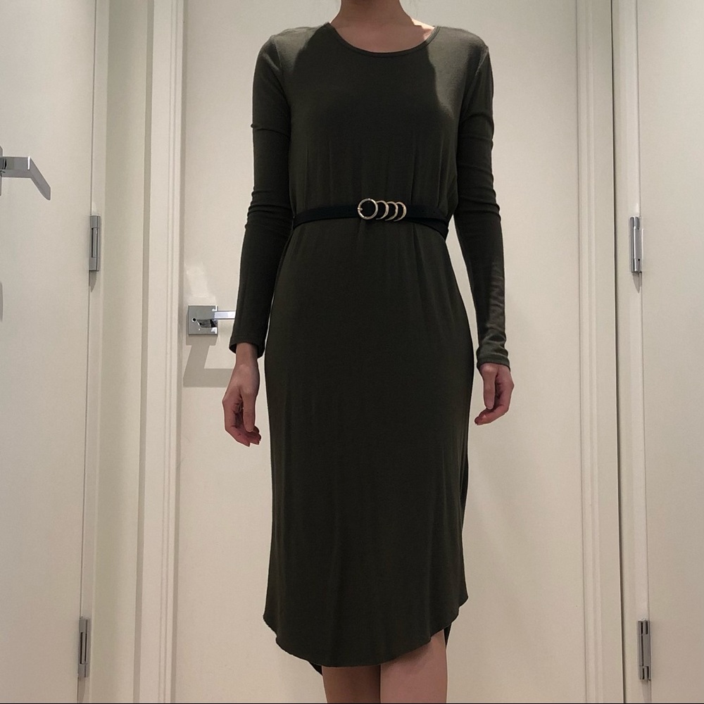 Oak and fort long sleeve midi dress